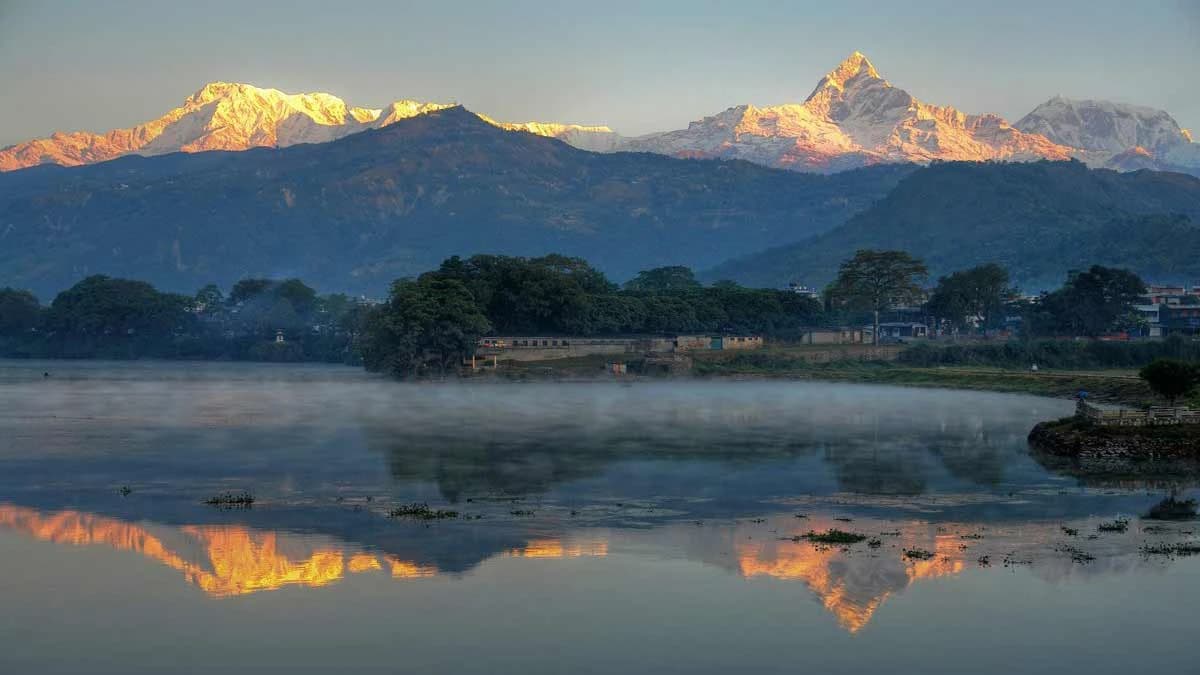 Annapurna Ranges at Fewa Lake