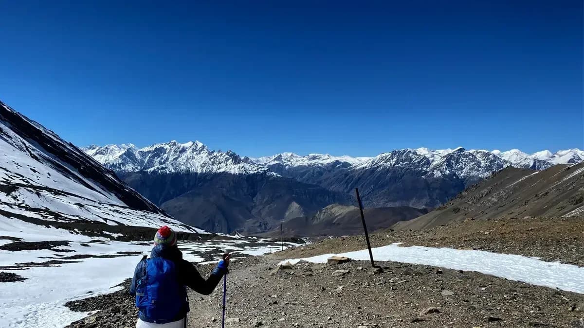 View from Muktinath and Jharkot Over Dhaulagiri ranges